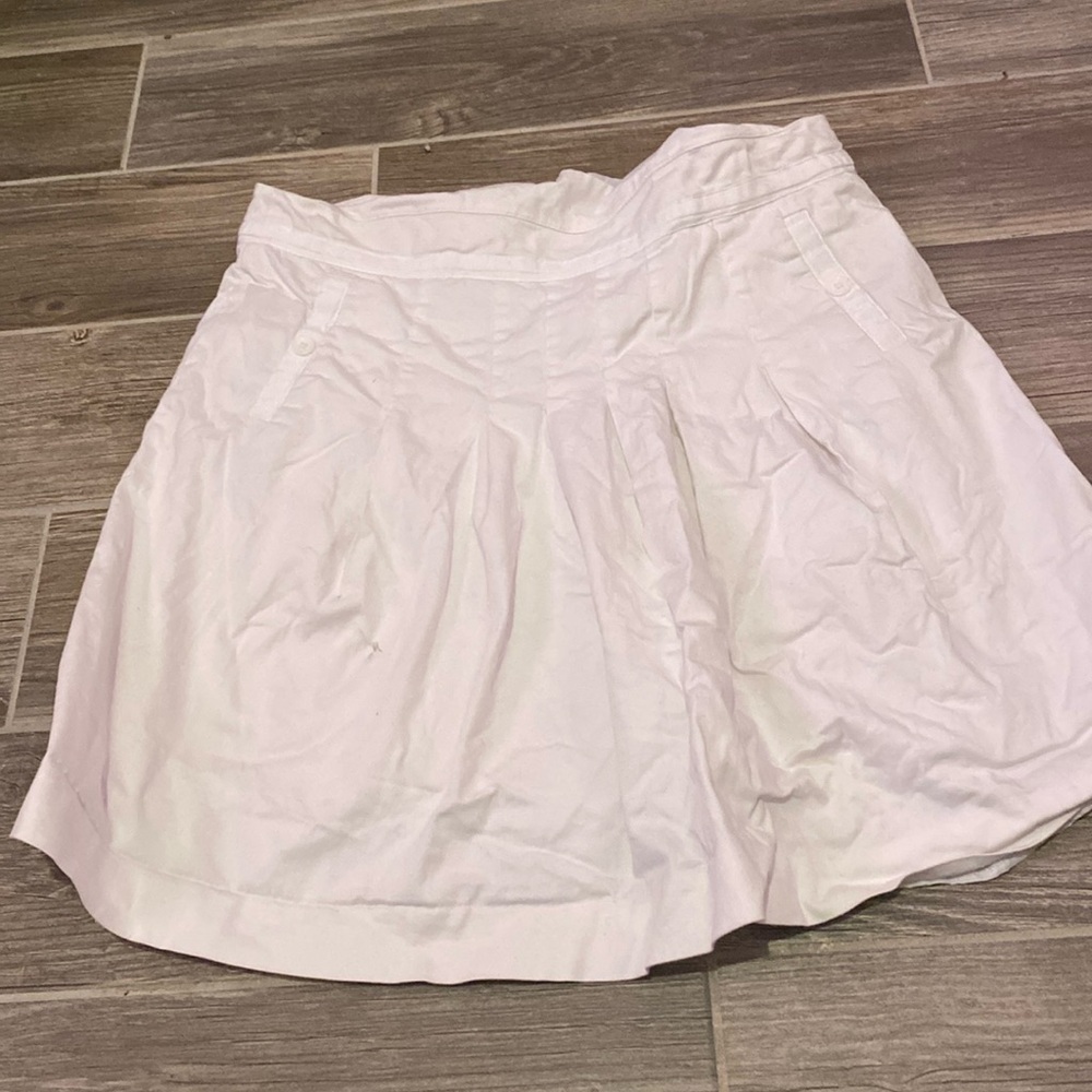 White mini skirt